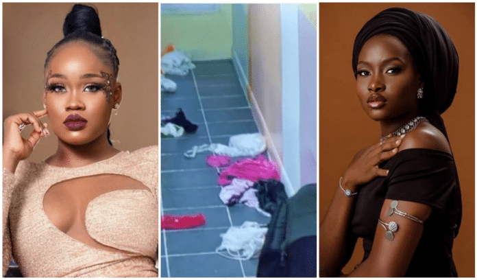 Cee C reacts to Ilebaye’s clothes getting thrown on the floor (VIDEO)| Battabox.com