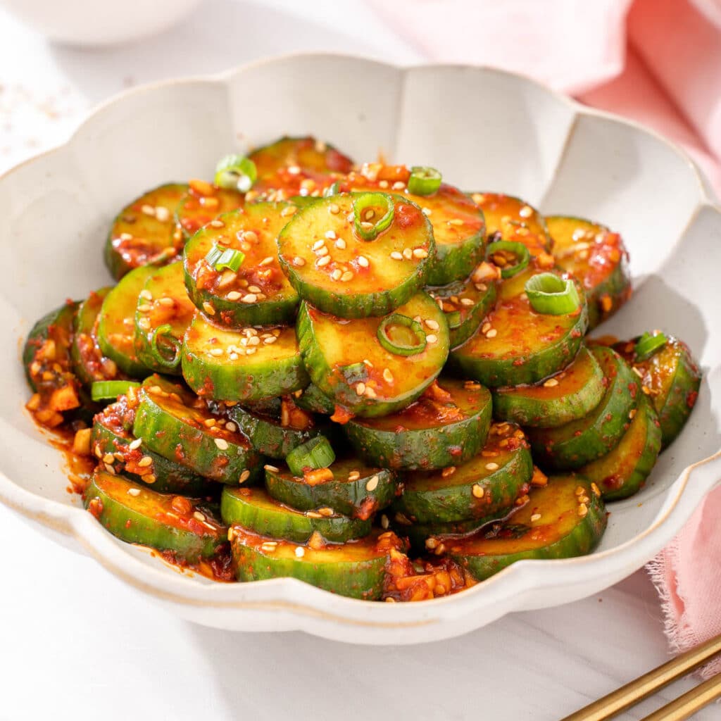 Korean Cucumber Salad Dish
