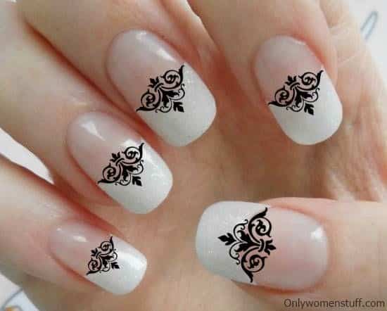 Lace Overlay French Nail Designs
