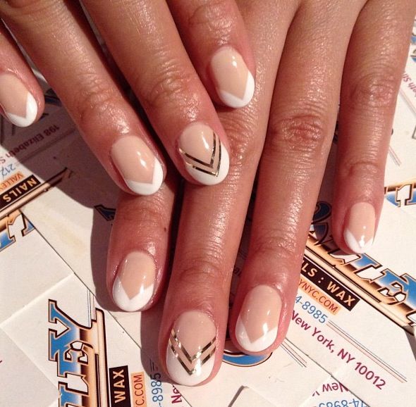 Metallic Accents French Nail Designs