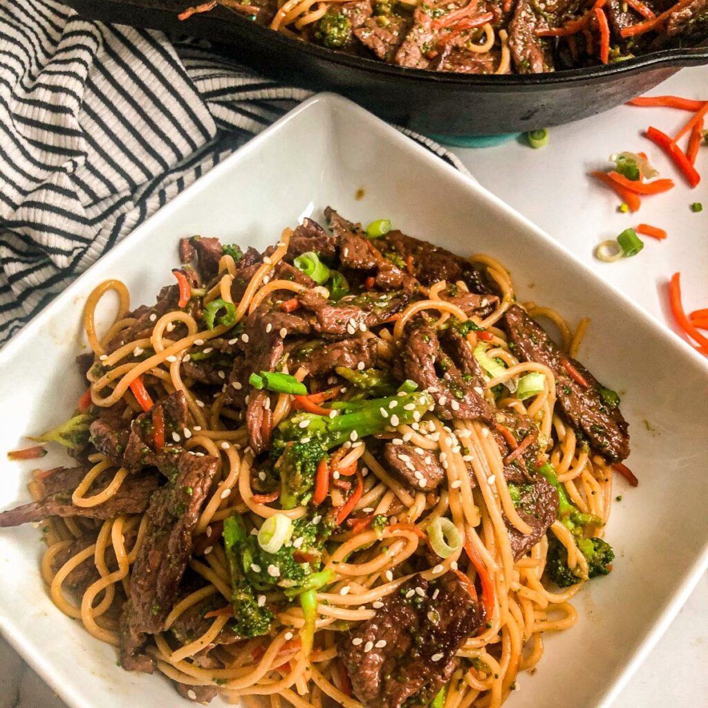 Beef lo mein