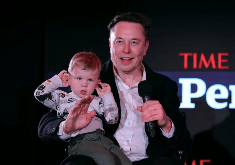 Kai Musk and dad, Elon Musk