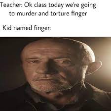 Meme of kid named finger