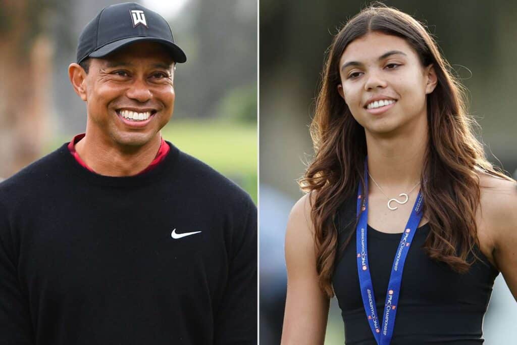 Sam and her Father, Tiger Woods