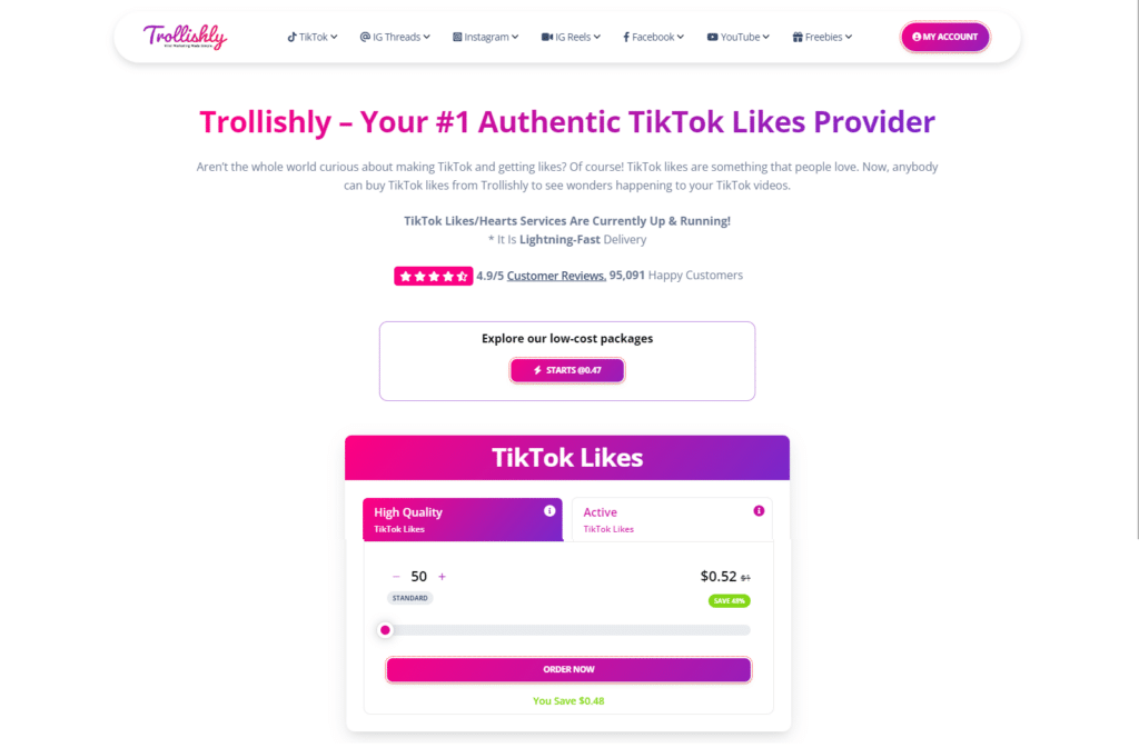 Increase your TikTok Engagement with These 8 Reliable Sites: Trollishly