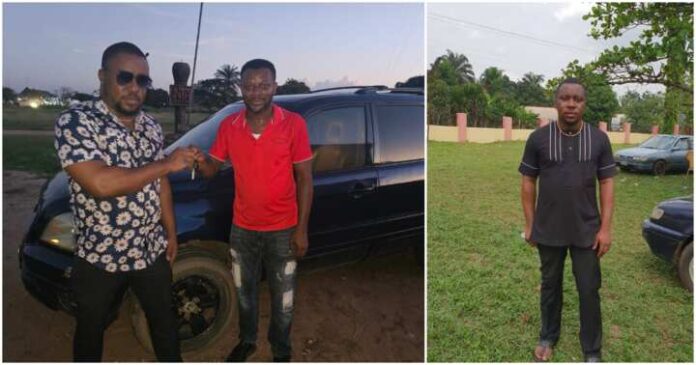 Nigerian man surprises former classmate with car 13 years later