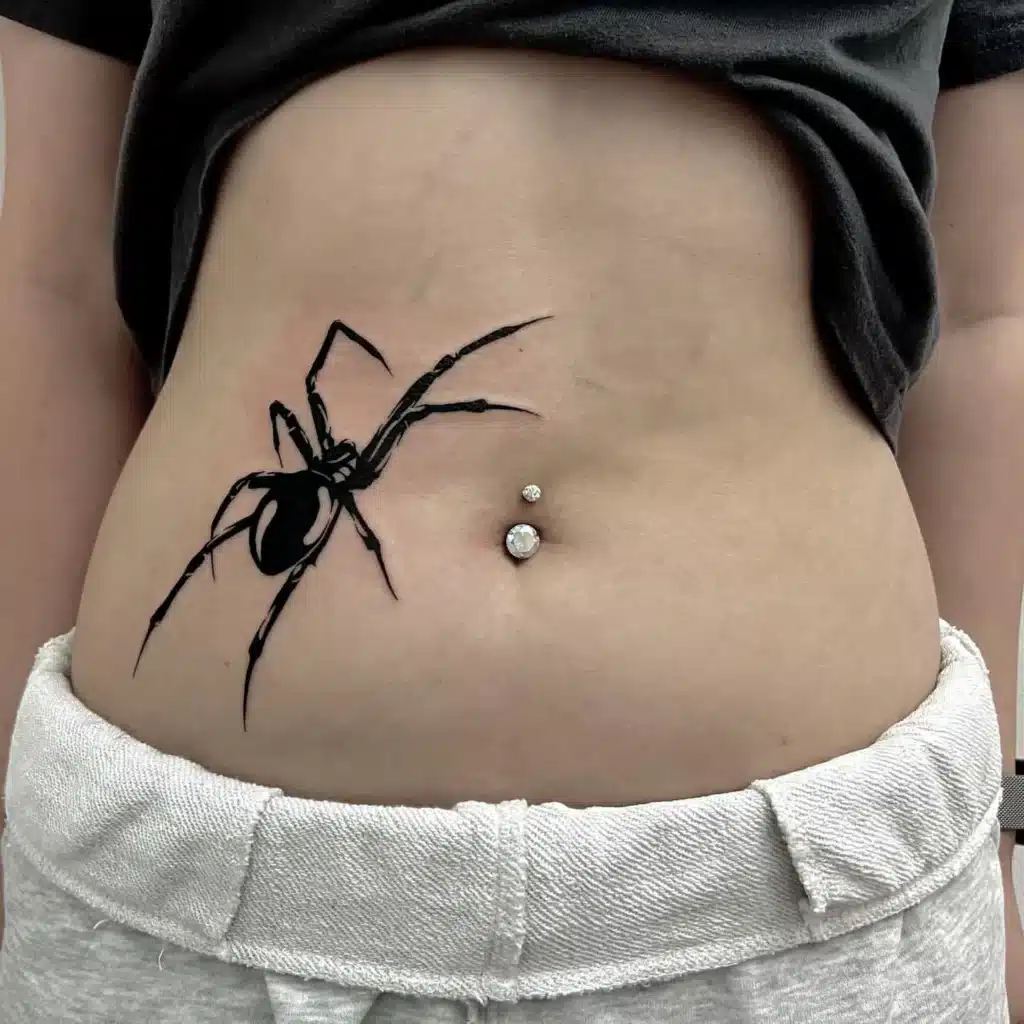 Black widow tattoo