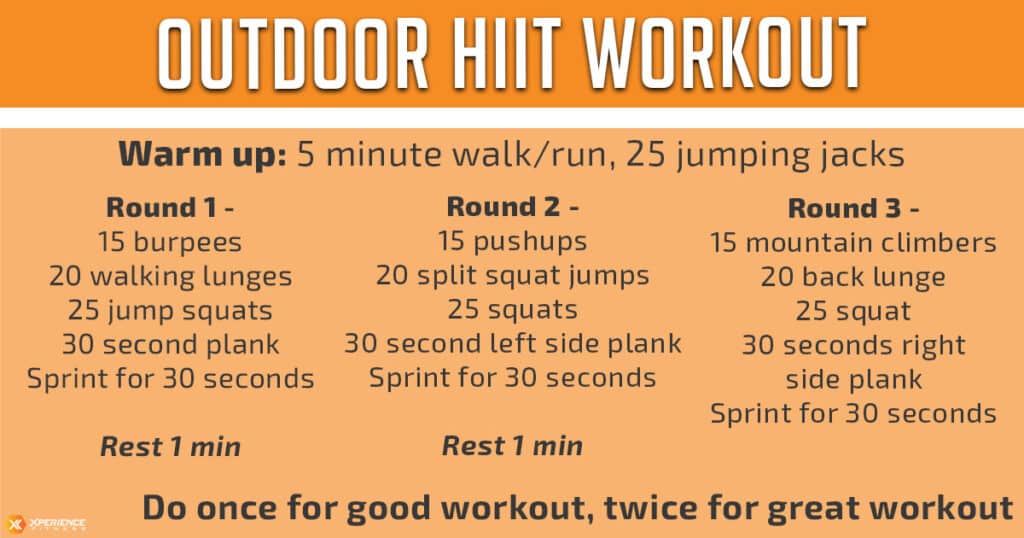 Different outdoor HIIT workouts