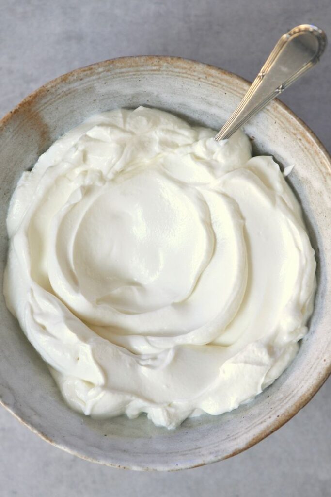 Greek yogurt and milk