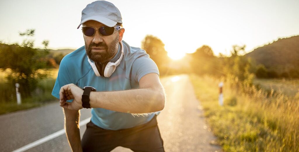 Sun protection during running