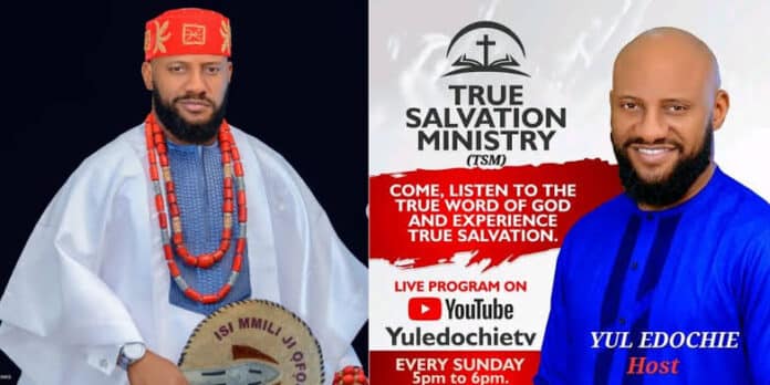 public reacts as Yul Edochie stuns fans with first online worship session - Video Goes Viral