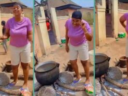 "a whole me dey cook since morning": woman advises ladies to take their time