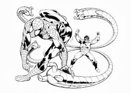 Doctor Octopus and Spider-Man Coloring Pages
