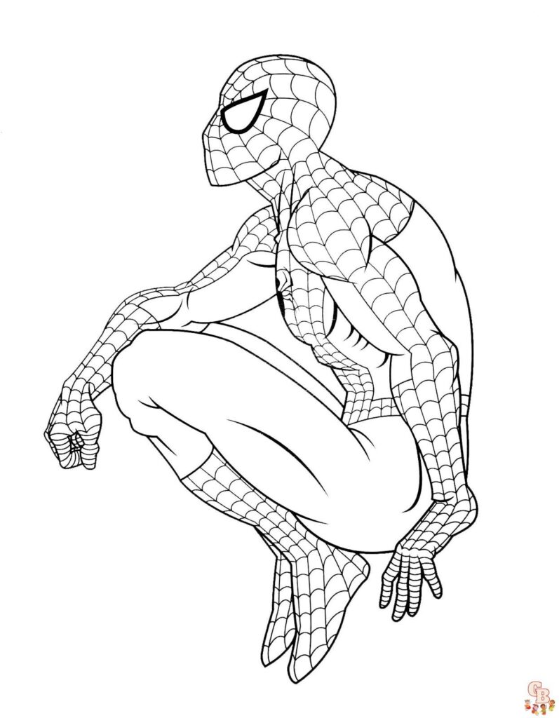 Spiderman colouring page